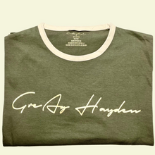 Load image into Gallery viewer, GreAy Hayden “Tha One” T-Shirt (Deja Green/Royal Gold)
