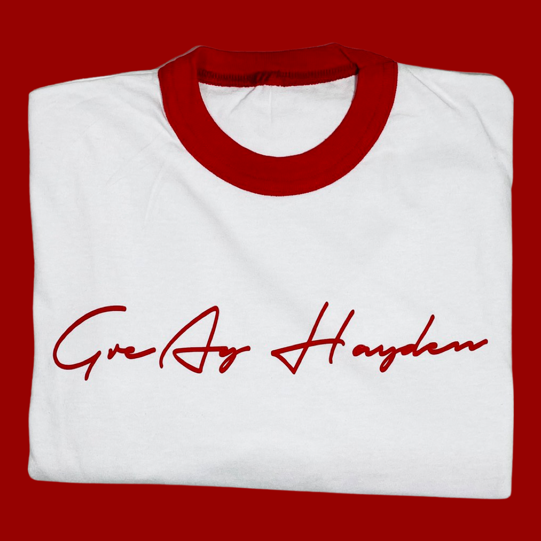 GreAy Hayden “Tha One” T-Shirt (Wynter White/Jeri Red)